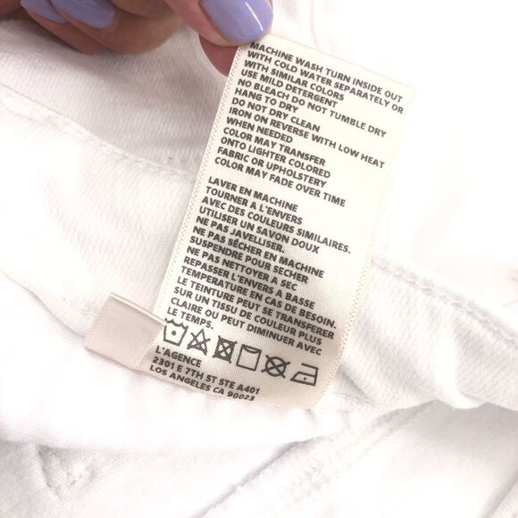 L'agence Danica High-rise Wide-leg Jeans in Blanc 27 - Picture 12 of 12